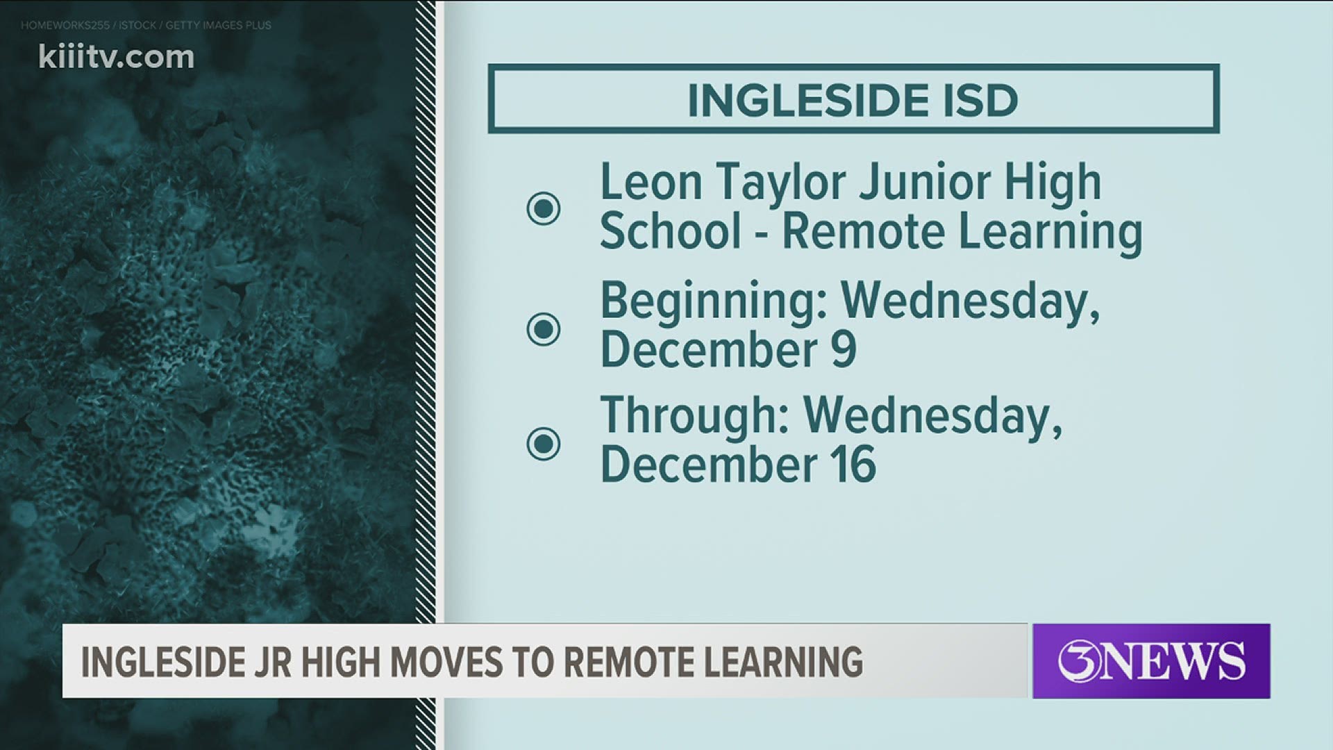 Students will begin remote learning on Wednesday, December 9. Parents, here's what you need to know.