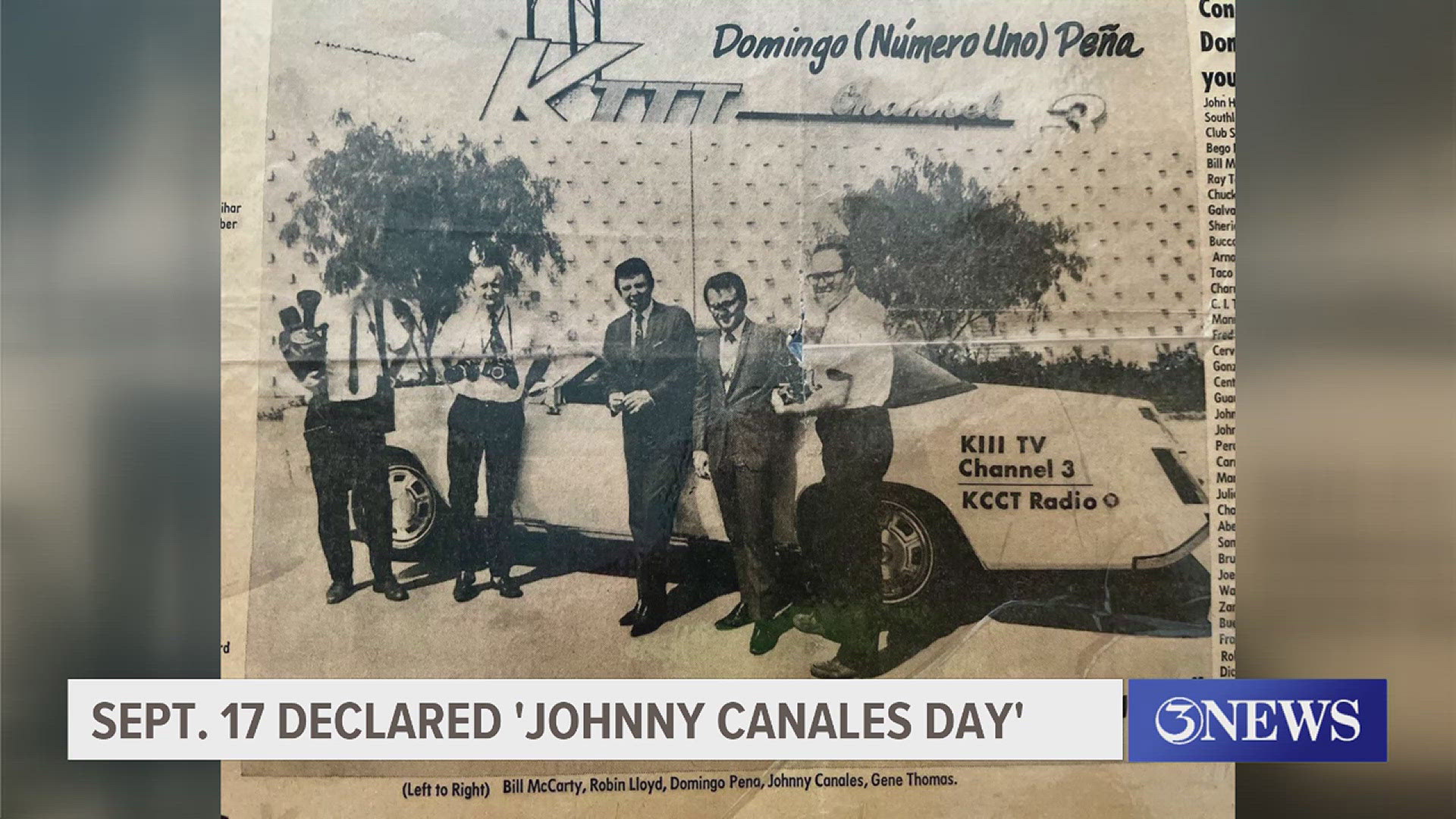 Mayor Paulette Guajardo proclaimed Sept. 17 as 'Johnny Canales Day' during Tuesday's City Council meeting.