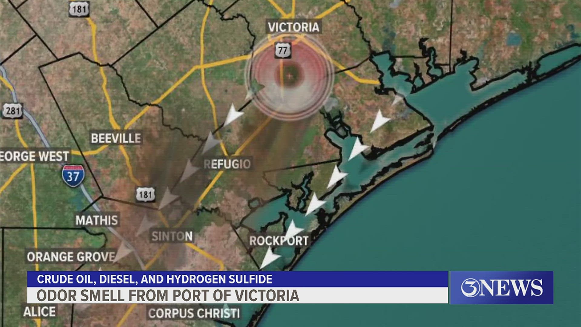 A press release from the Port of Victoria stated that the spill has not entered the Victoria Barge Canal.