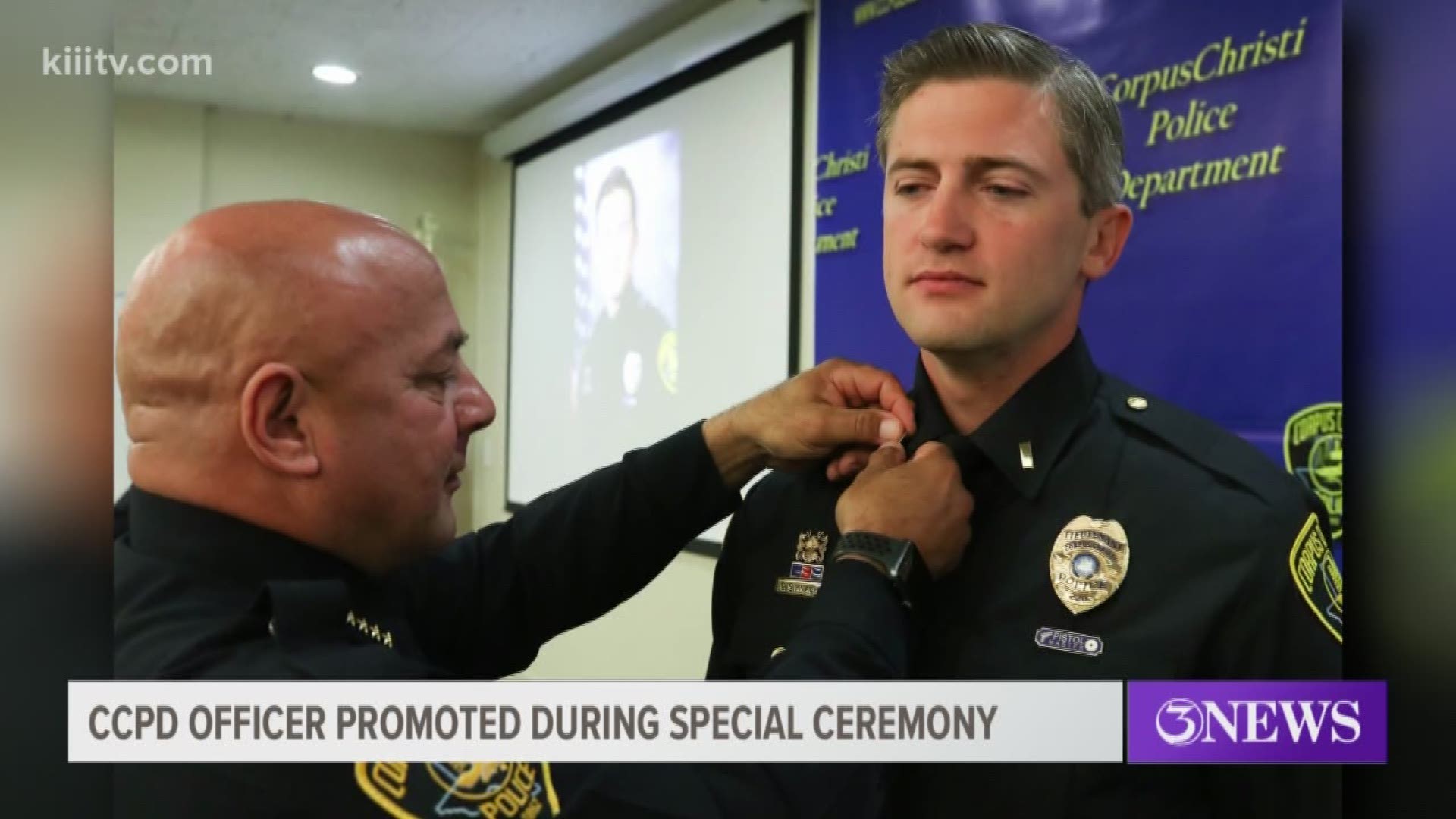 The promotion means that he will be in charge of an entire shift of officers.