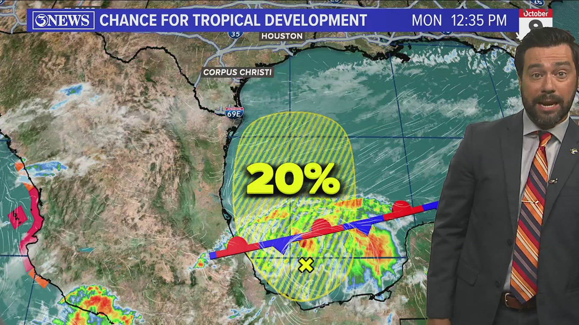 South Texas is in line to cash in on some rainfall, courtesy tropical systems in the Pacific. The NHC has issued a 20% chance of development in the Gulf.