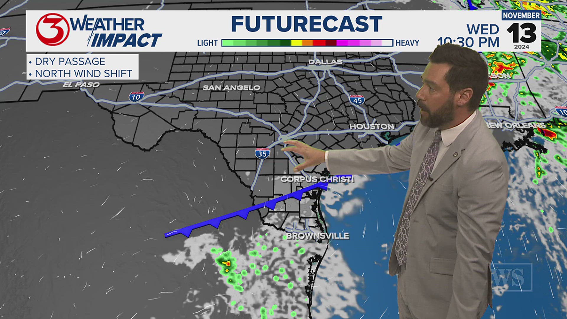 Near record warmth for Tuesday and Wednesday with upper 80s in the forecast. Next cold front arrives Wednesday night; it'll be a weak one, but does lower humidity.