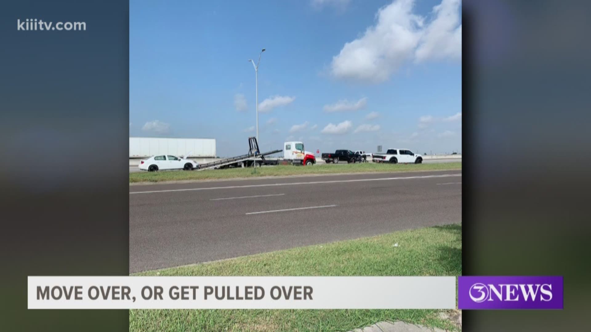 Corpus Christi police and Apollo Towing sent an urgent message Monday night -- move over, for their emergency vehicles or get pulled over.