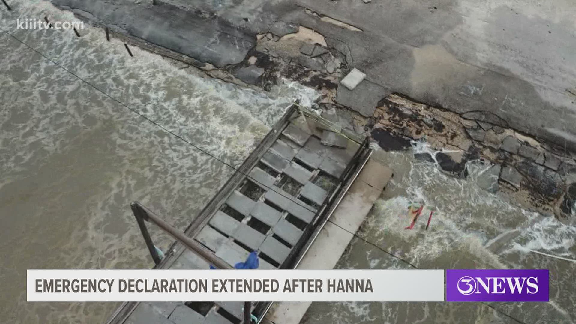 The declaration clears the way for work and reimbursement for cleanup costs related to Hurricane Hanna.