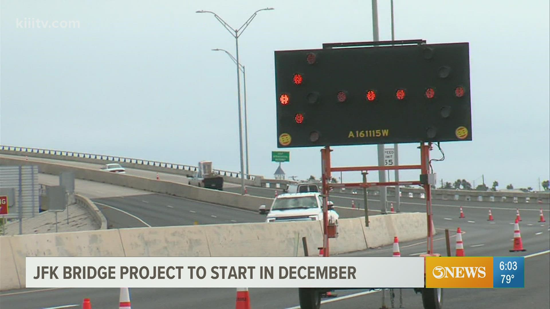 The JFK Bridge will soon be reduced from four lanes to two lanes for an entire year.