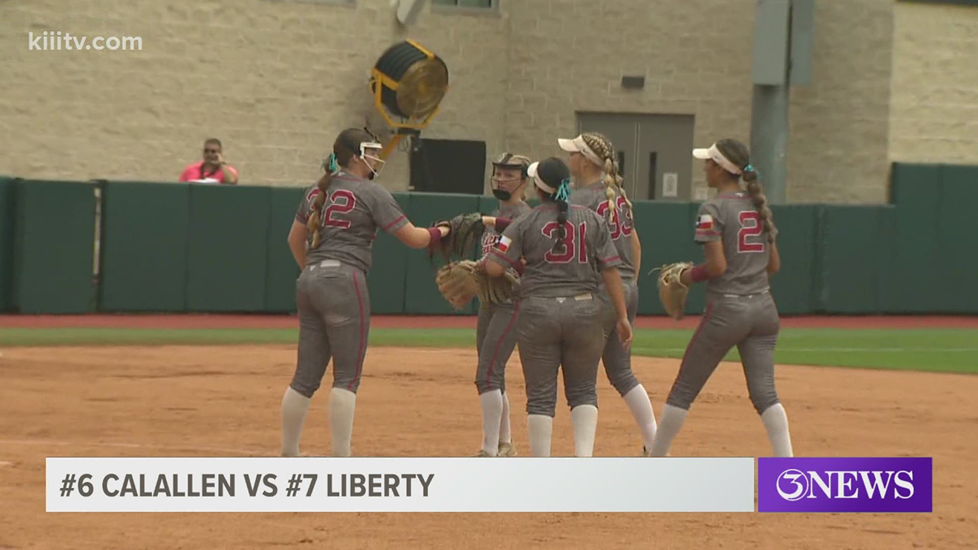 The Calallen Lady Cats took the field against the Liberty Lady Panthers.