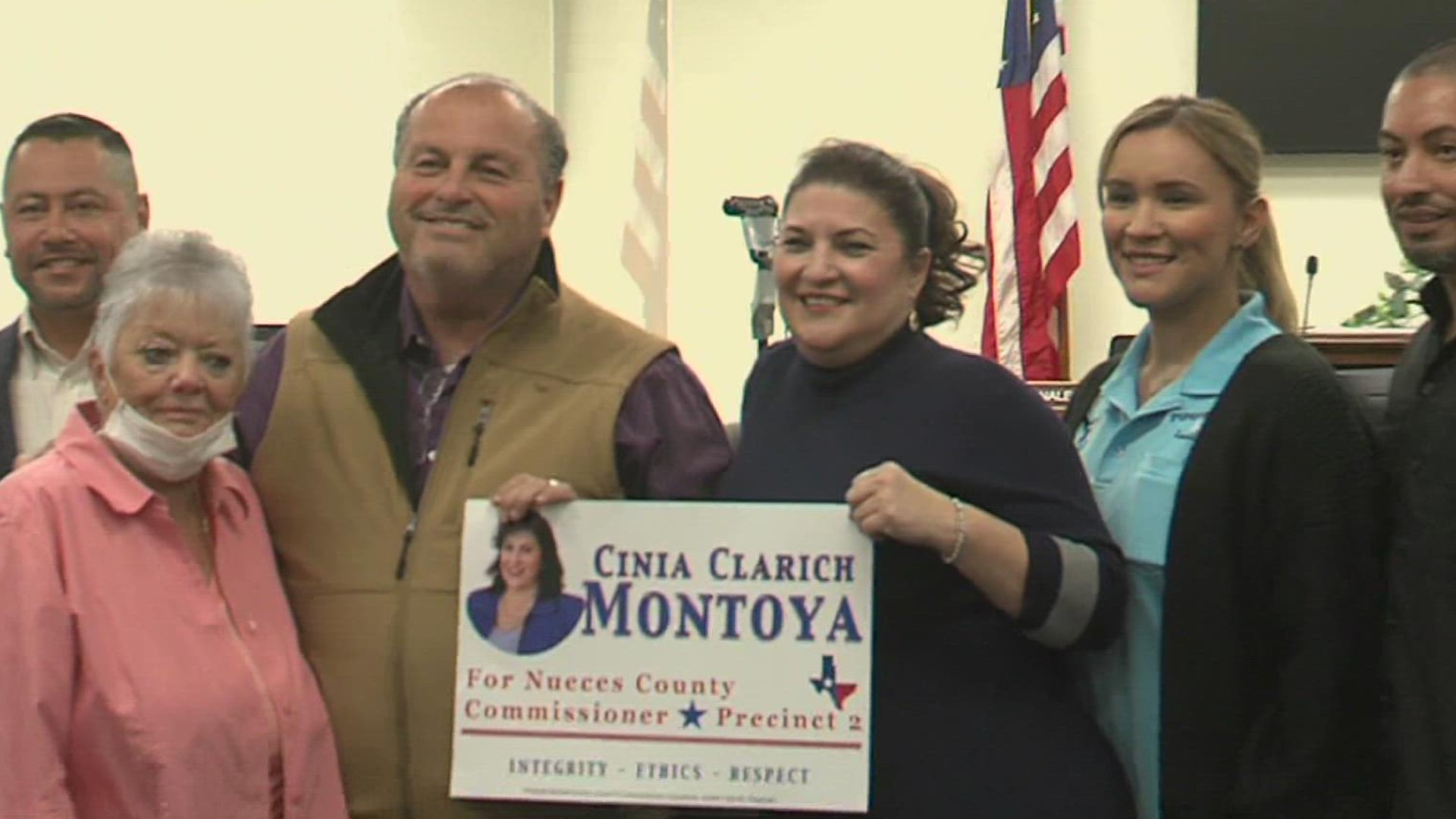 Democratic candidate Cinia Clarich Montoya officially filed to run for the Precinct 2 commission seat on Tuesday.