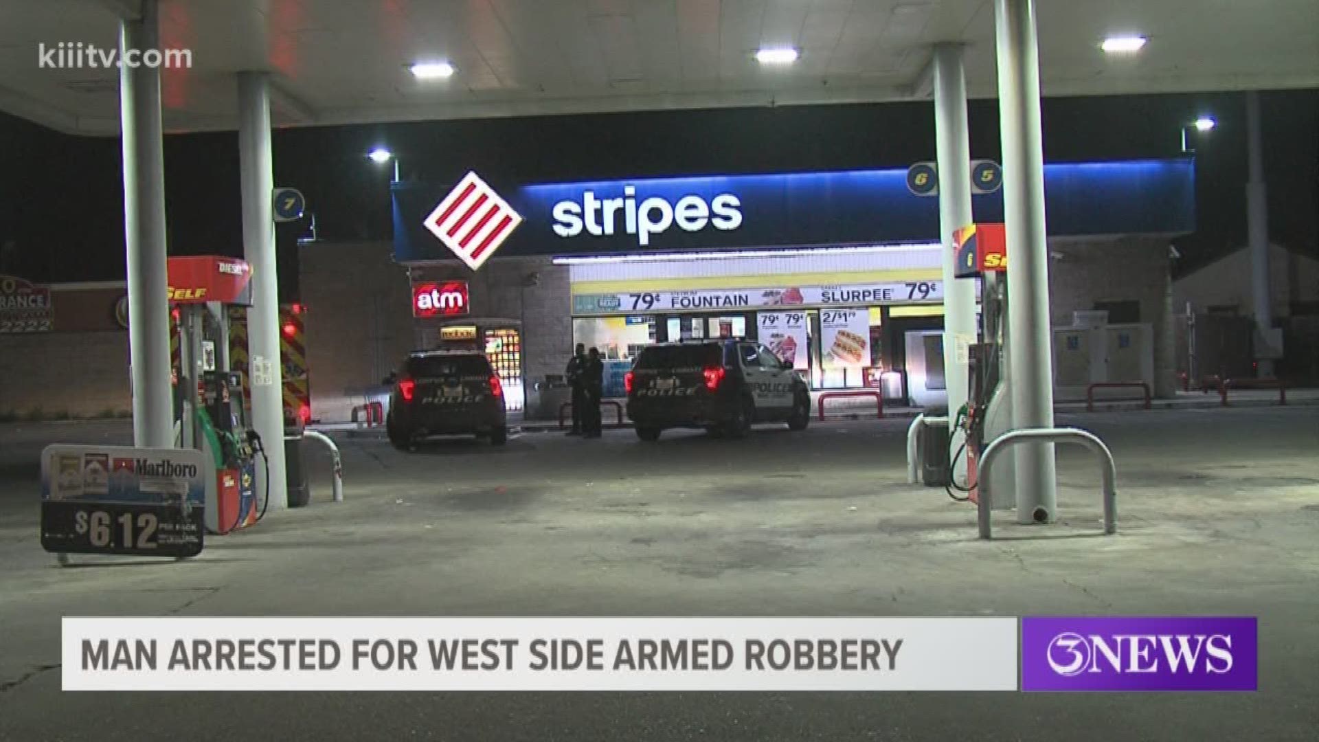 The Corpus Christi Police Department responded to an armed robbery Monday morning at the Stripes convenience store along Port and Tarlton.