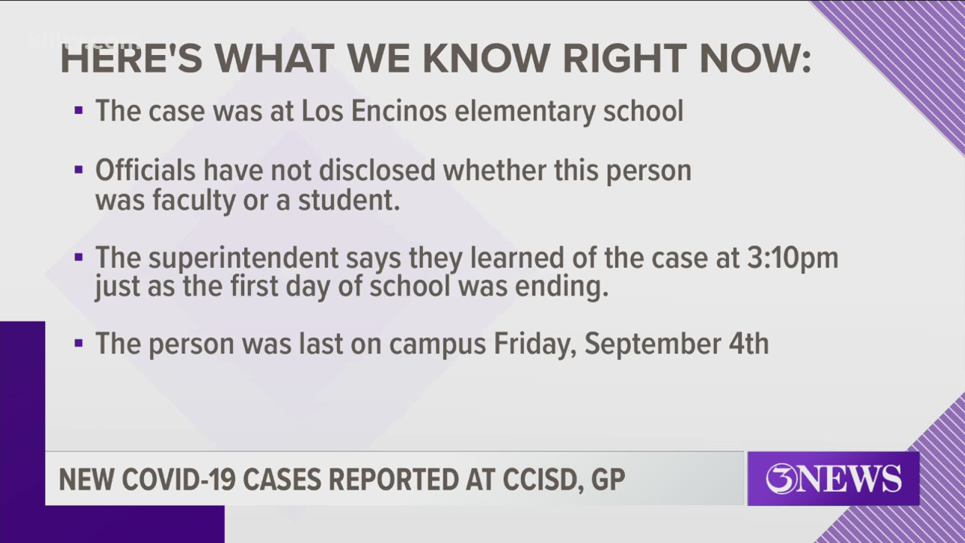 Officials with the school said the person was last on campus on Friday, September 4.