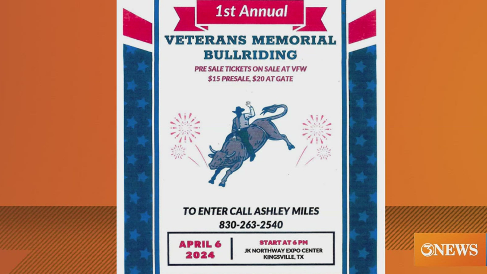 George Varra is a Beeville graduate, a veteran and the VFW Dist. 6 commander. He joined First Edition to talk about their inaugural bullride benefit.