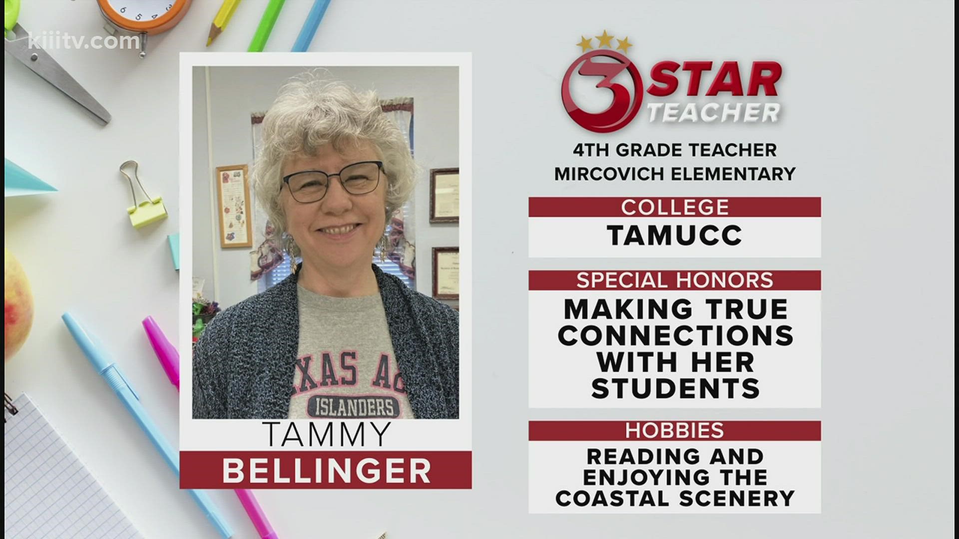 Tammy is a 4th grade teacher at Mircovich Elementary School in Ingleside.