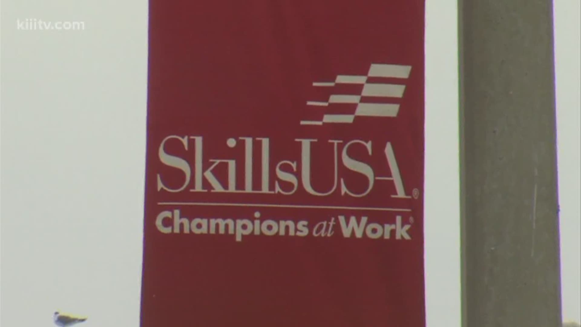 If you see dozens of school buses from across the state in downtown Corpus Christi, it's because some 7,000 high school students are in town for the annual Skills USA competition.