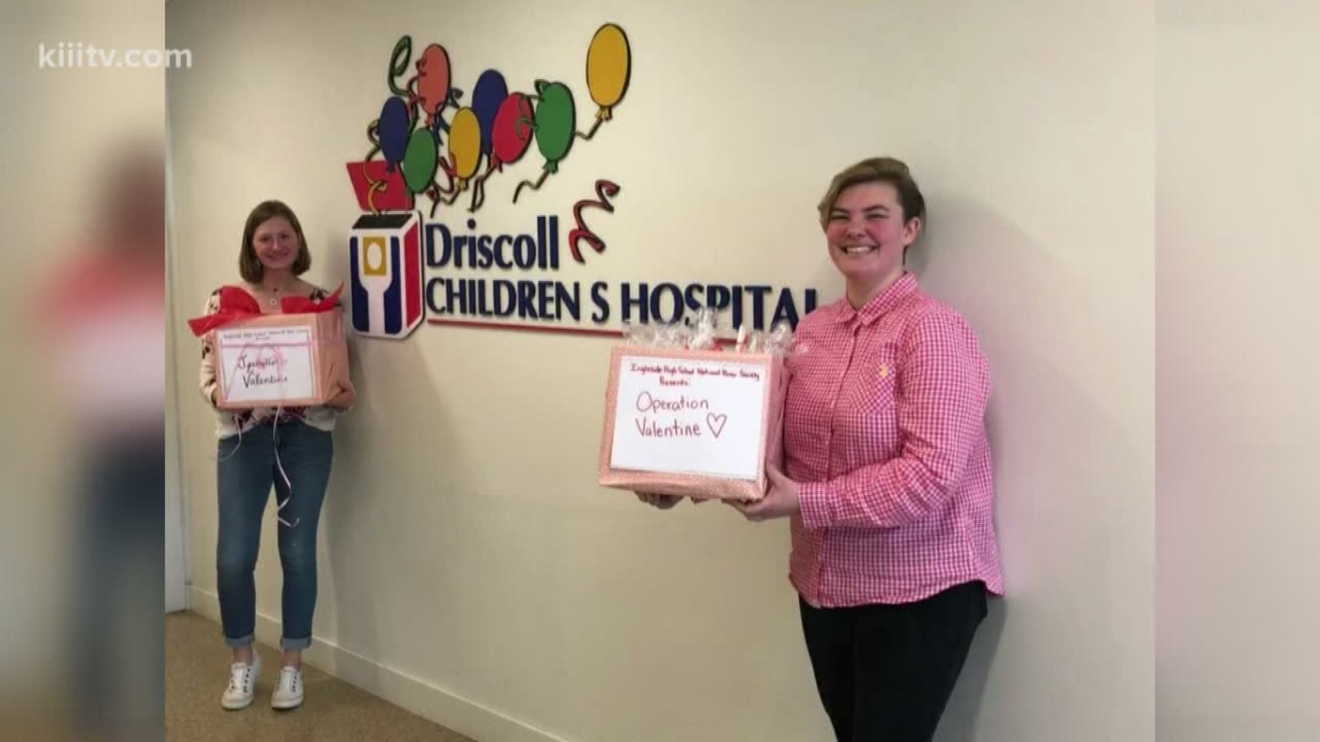 Some young patients at Driscoll Children's Hospital are getting their very own Valentine's Day goodies thanks to some National Honor Society students from Ingleside High School.