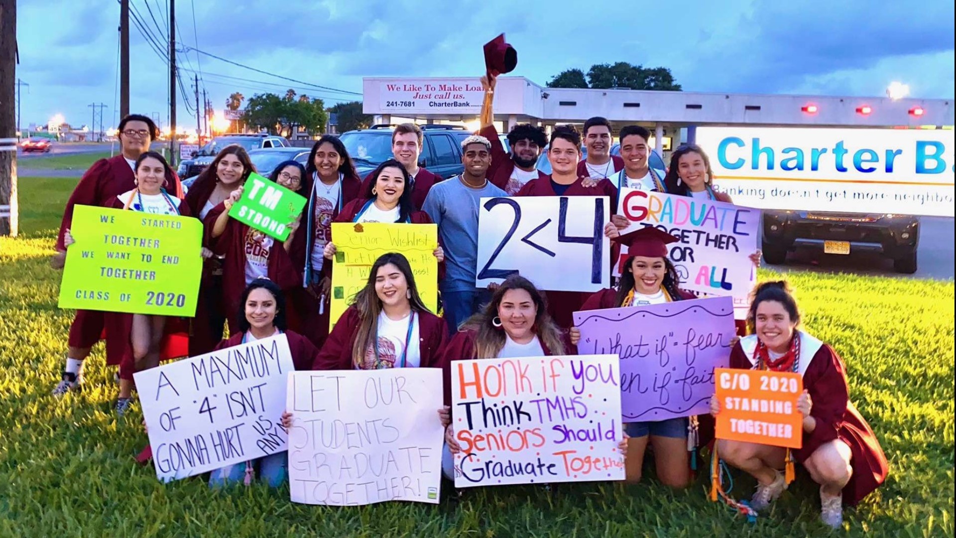 Seniors at Tuloso Midway High School come together after disagreeing