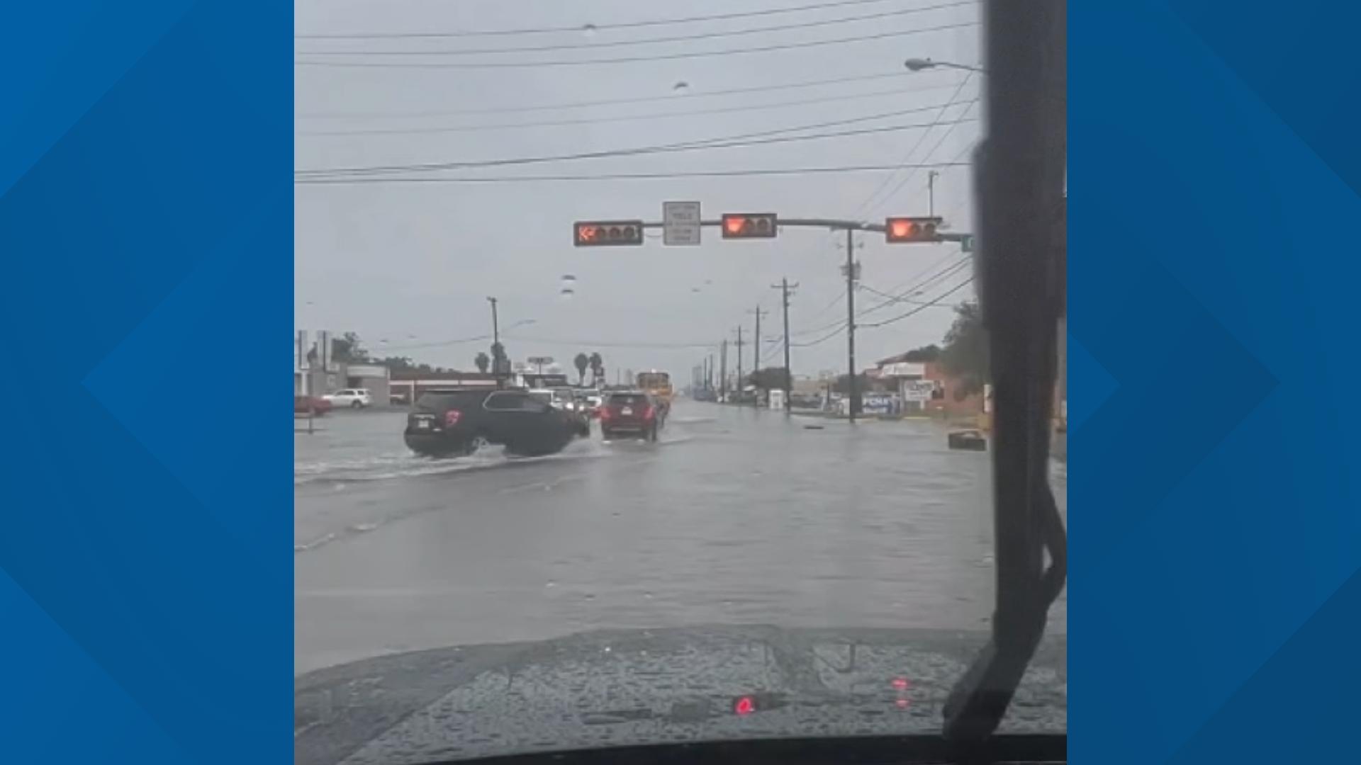 Kingsville saw a surprising amount of flooding from Monday's scattered showers.