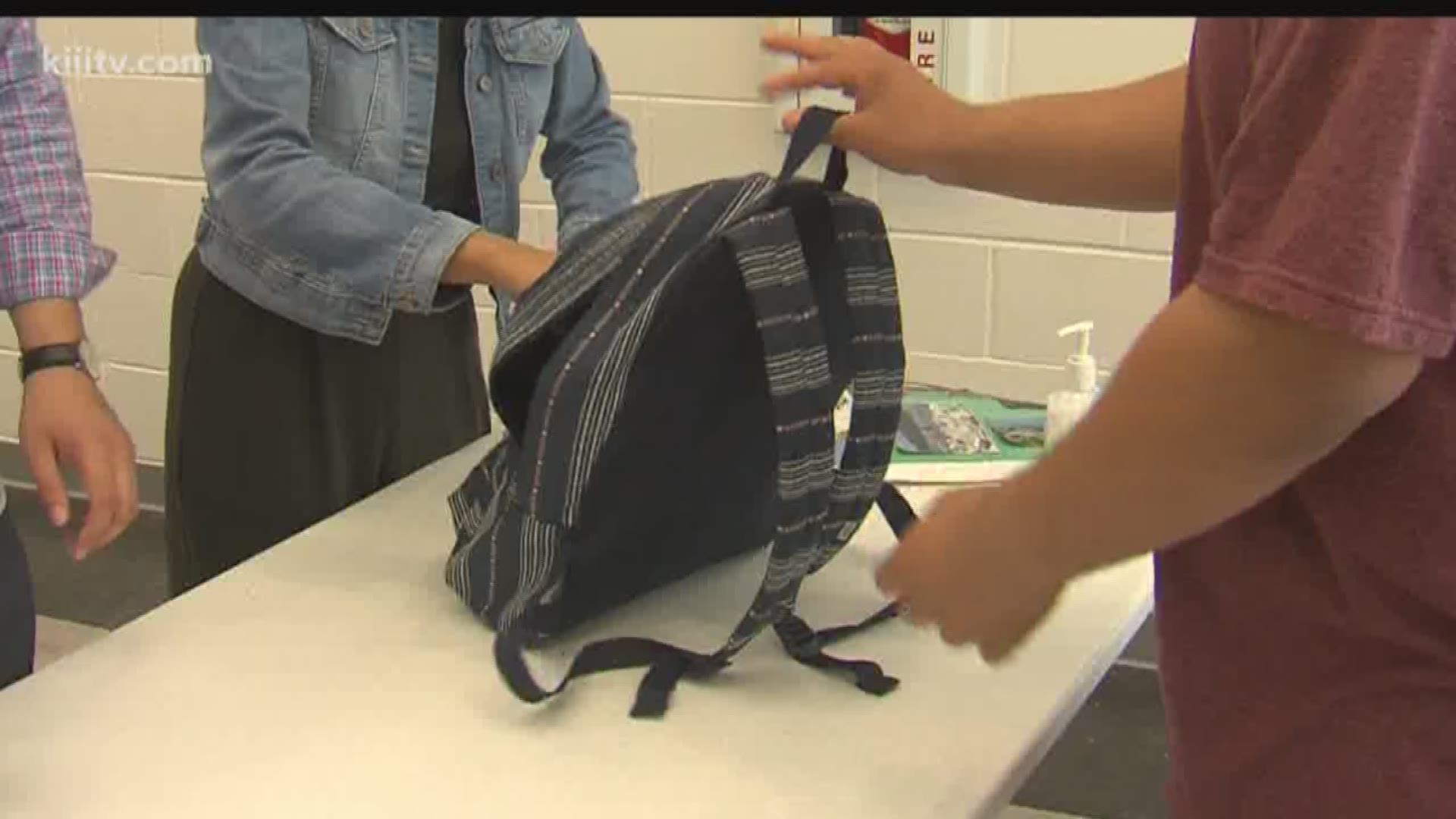 According to CCISD Police Chief Kirby Warnke, the backpack ban goes into effect every spring when there are no classes left and just finals. 