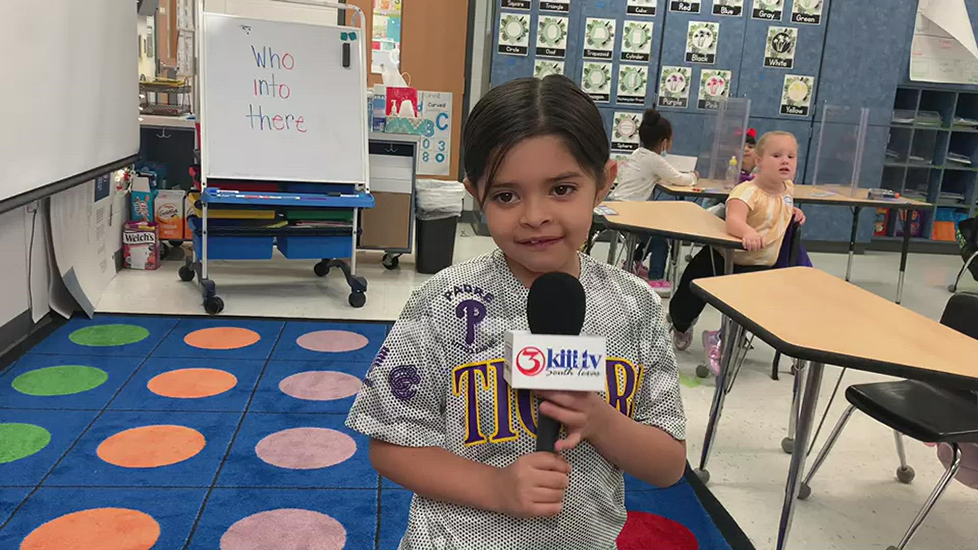 We let the kids take over the reporting and weather forecasting for career day at JFK Elementary! (Our hearts are melting.)