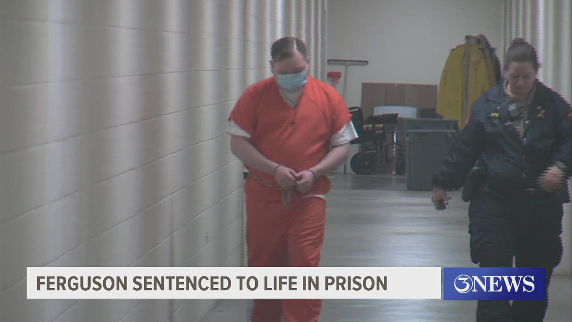 Following a punishment phase of trial that lasted longer than the trial itself, jurors sentenced Ferguson to life in prison along with a $10,000 fine.