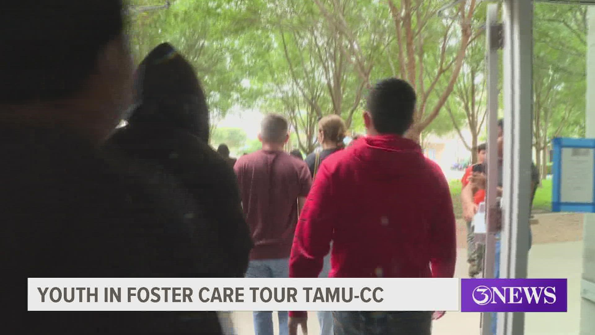 Youths aging out of the foster care system were given a chance to tour Texas A&M University - Corpus Christi for a glimpse into their possible futures.