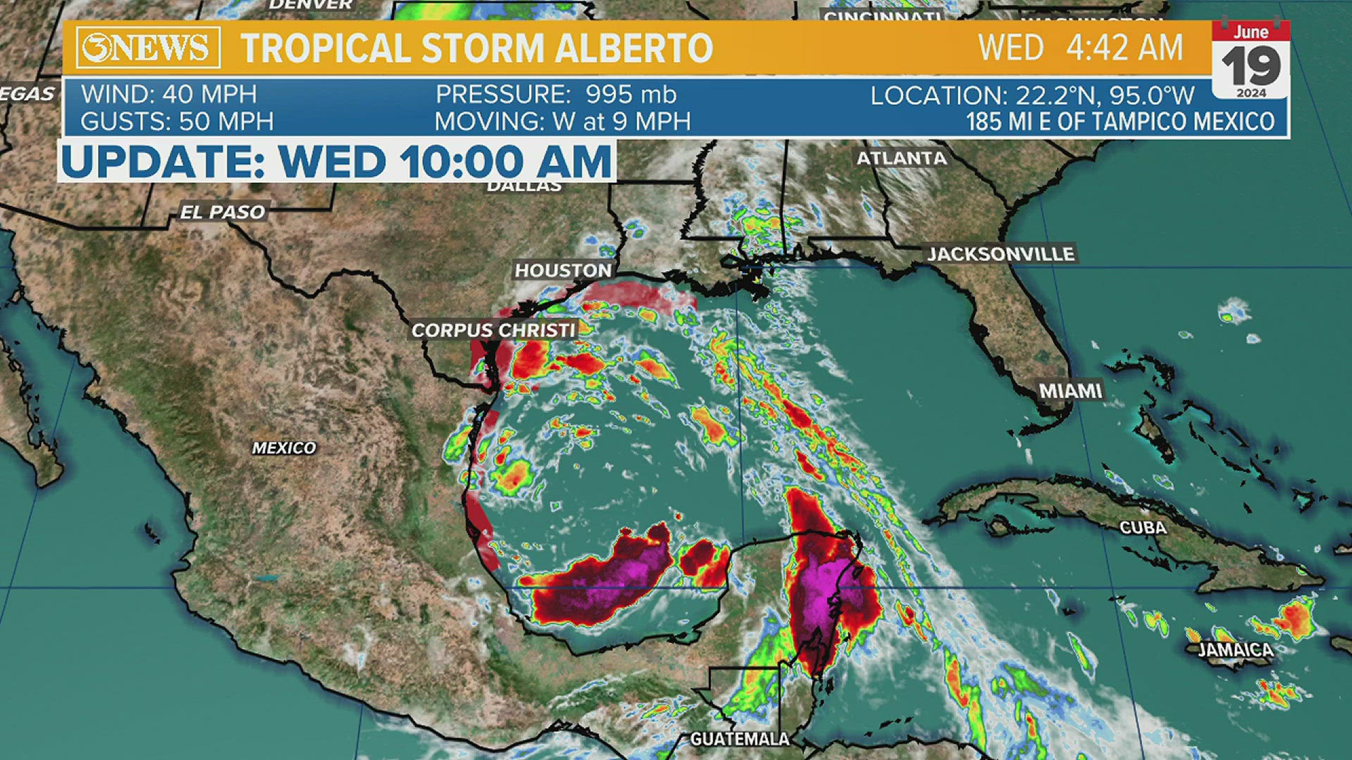 Tropical Storm Alberto forms in the Gulf of Mexico | kiiitv.com
