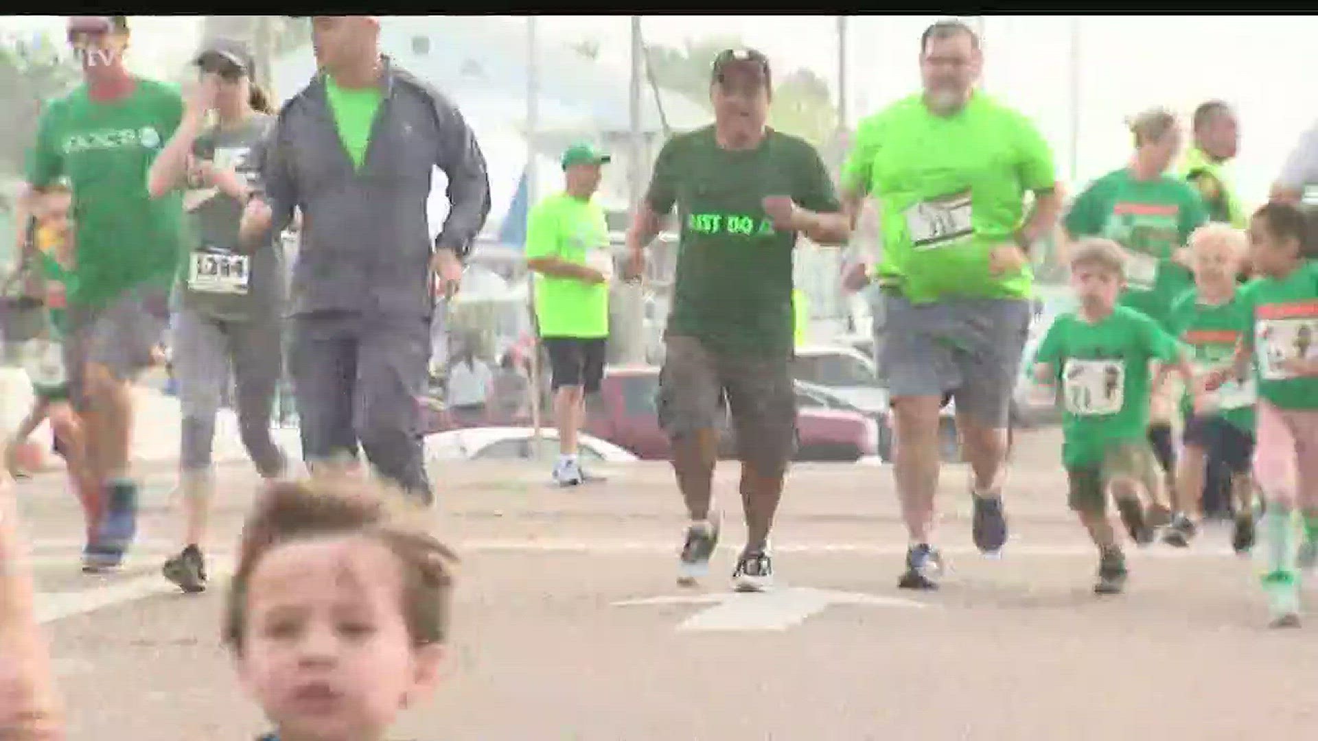 Many participate in the 4th annual Shamrock Shuffle run.