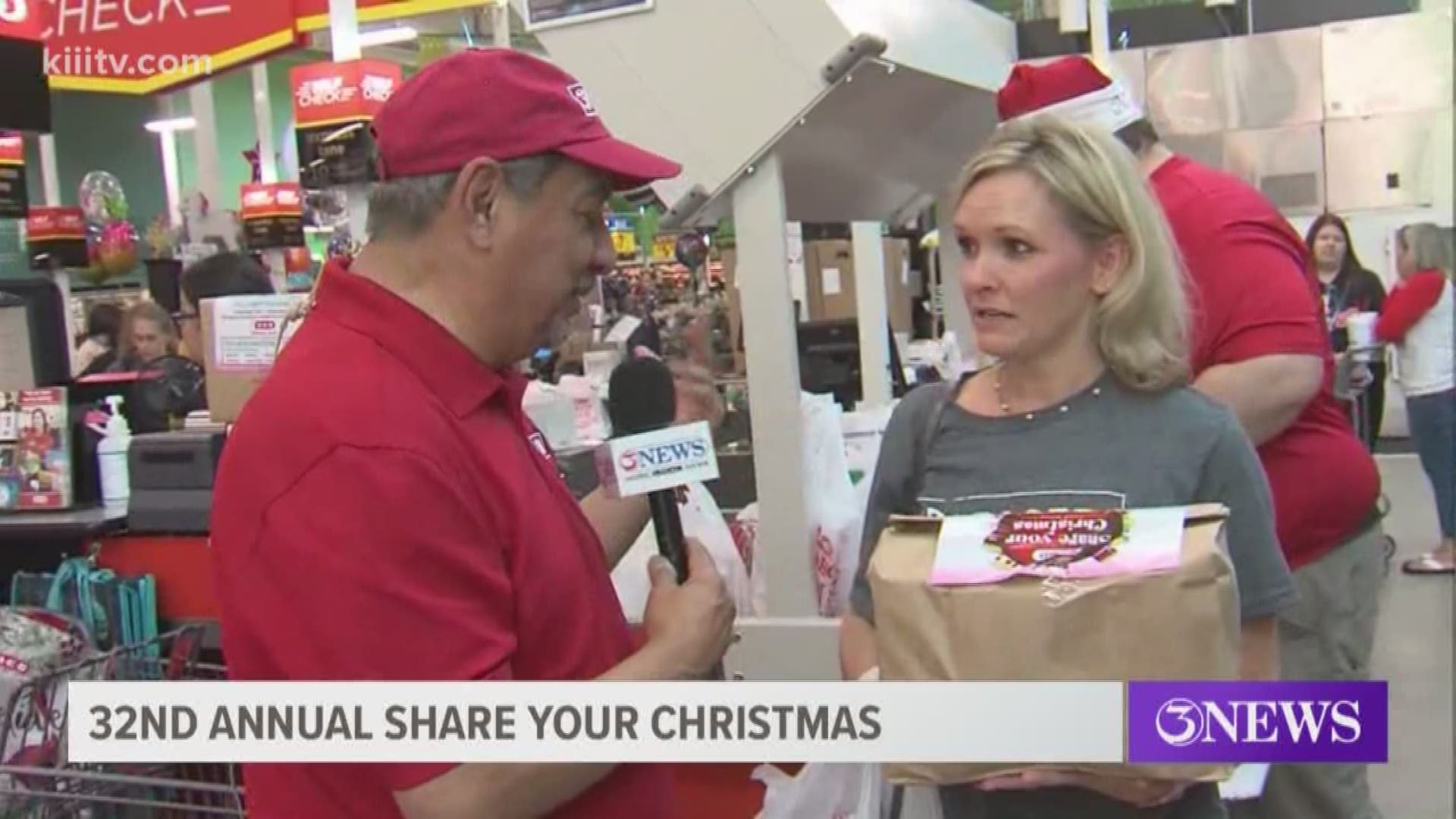 KIII-TV joined with H-E-B yet again Friday for the annual Share Your Christmas Food Drive benefiting the Coastal Bend Food Bank.