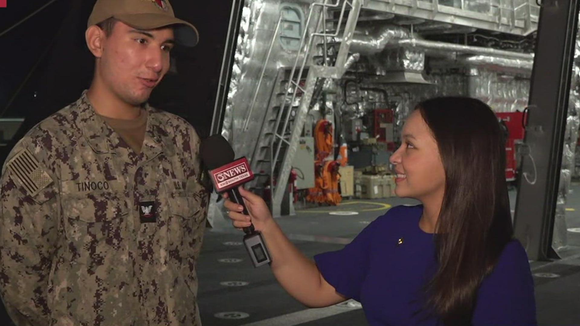 It was a tough assignment for First Edition reporter Madeline Salinas, but she'll be back with one more interview aboard the U.S.S. Kingsville.