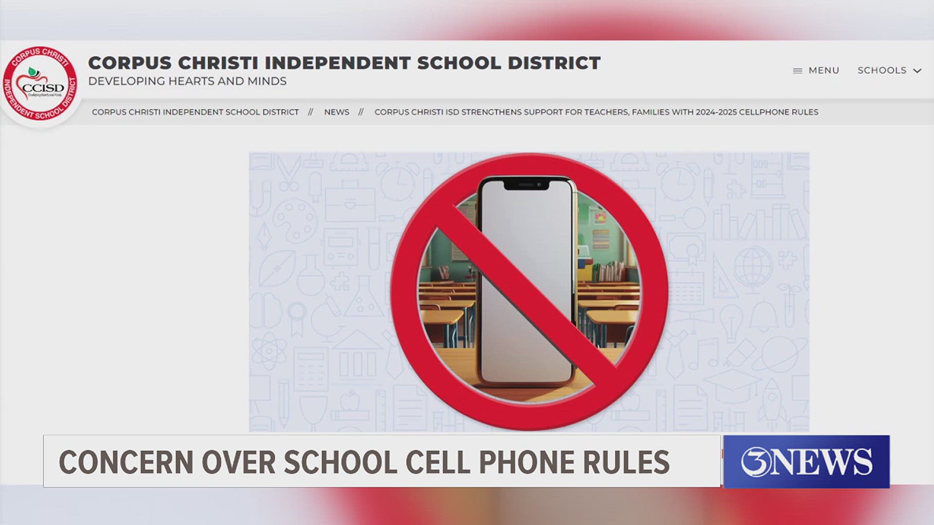 While CCISD rules only currently restricts access to phones at certain times, the state agency is looking at completely eliminating them from classrooms.