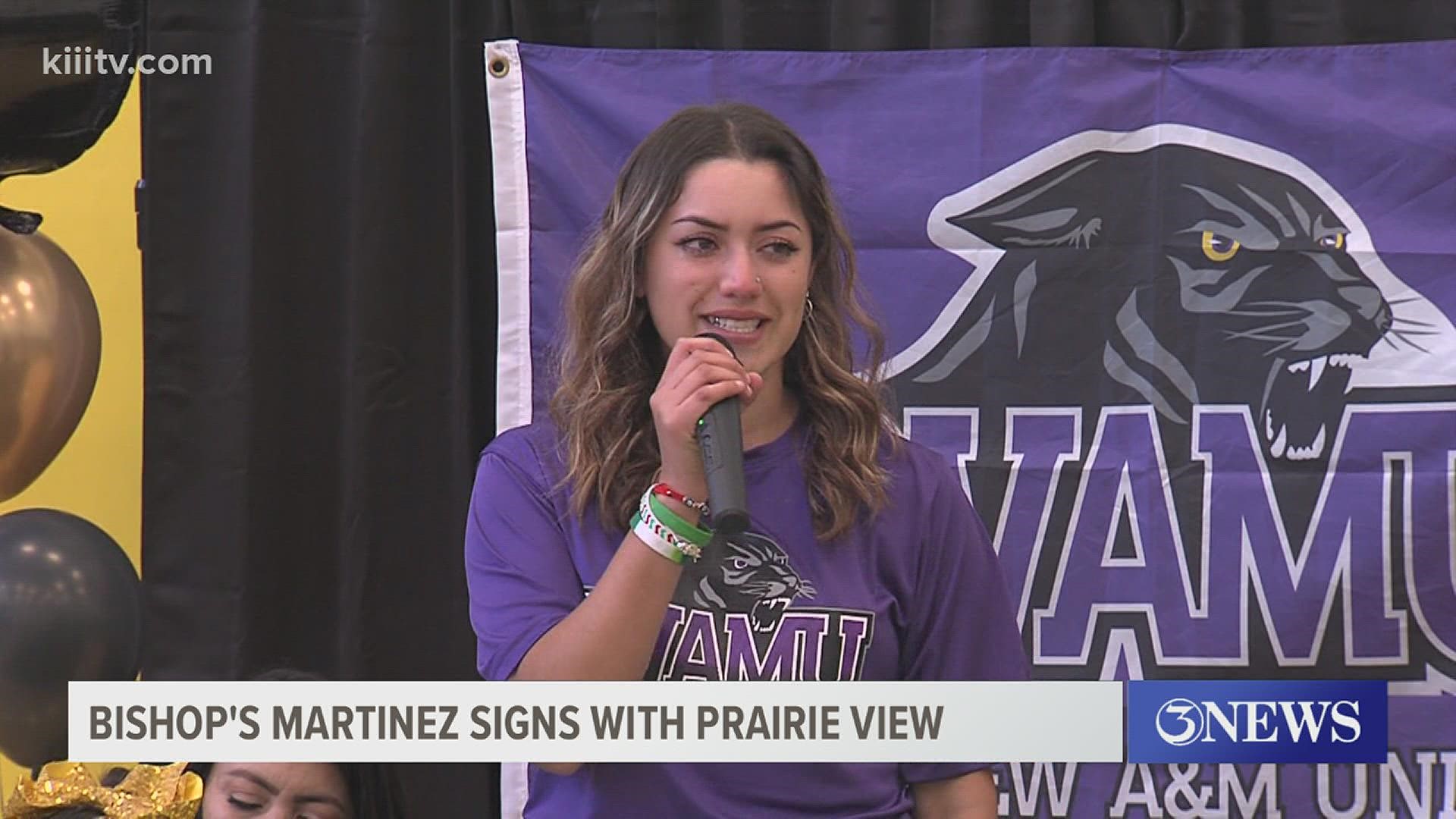 Martinez helped lead Bishop to state last year and is looking to do it again before she joins the Panthers next season.