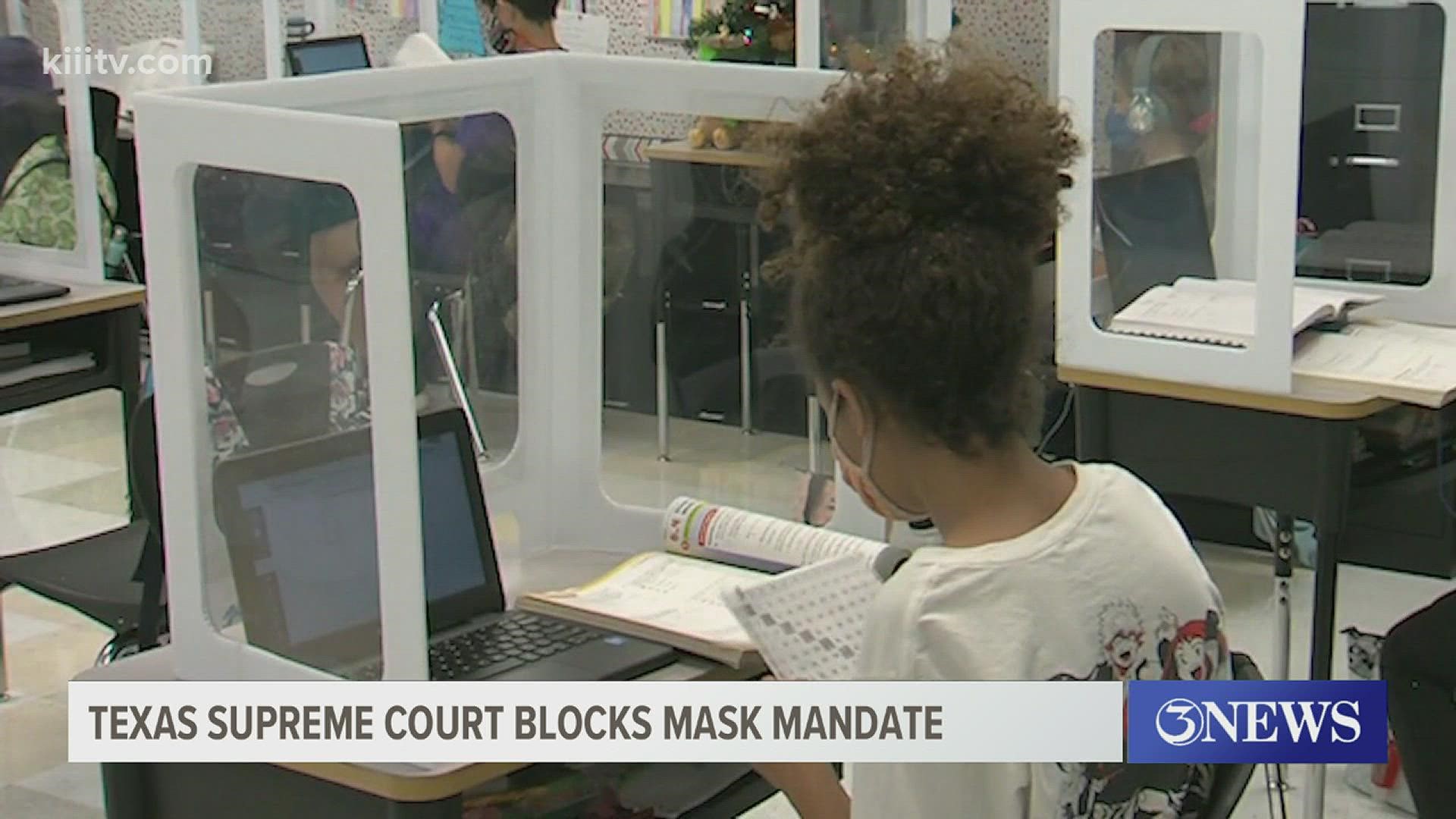 Sunday afternoon's order requiring masks in Nueces County schools didn't last a night.