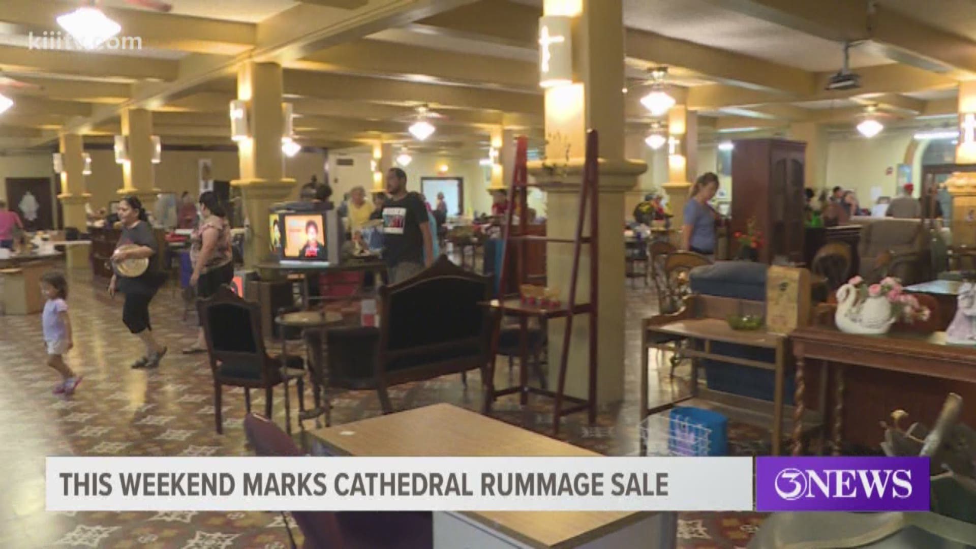The rummage sale continues Saturday starting at 8 in the morning until 2 p.m. at the Cathedral in Saint Joseph's Hall.