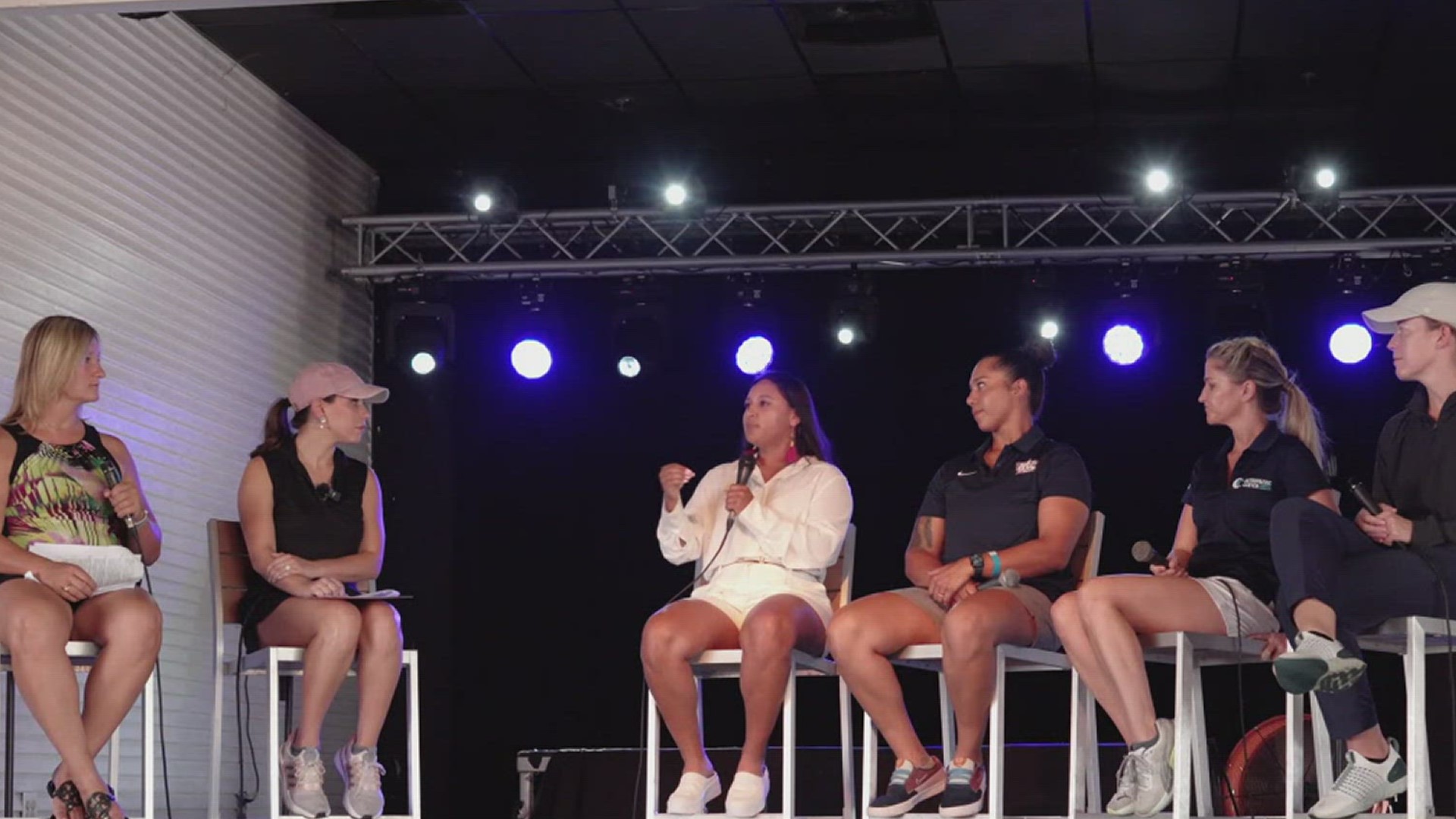 Coaches from our area colleges were on the panel as well as those who've gone on to play in the usa women's natio