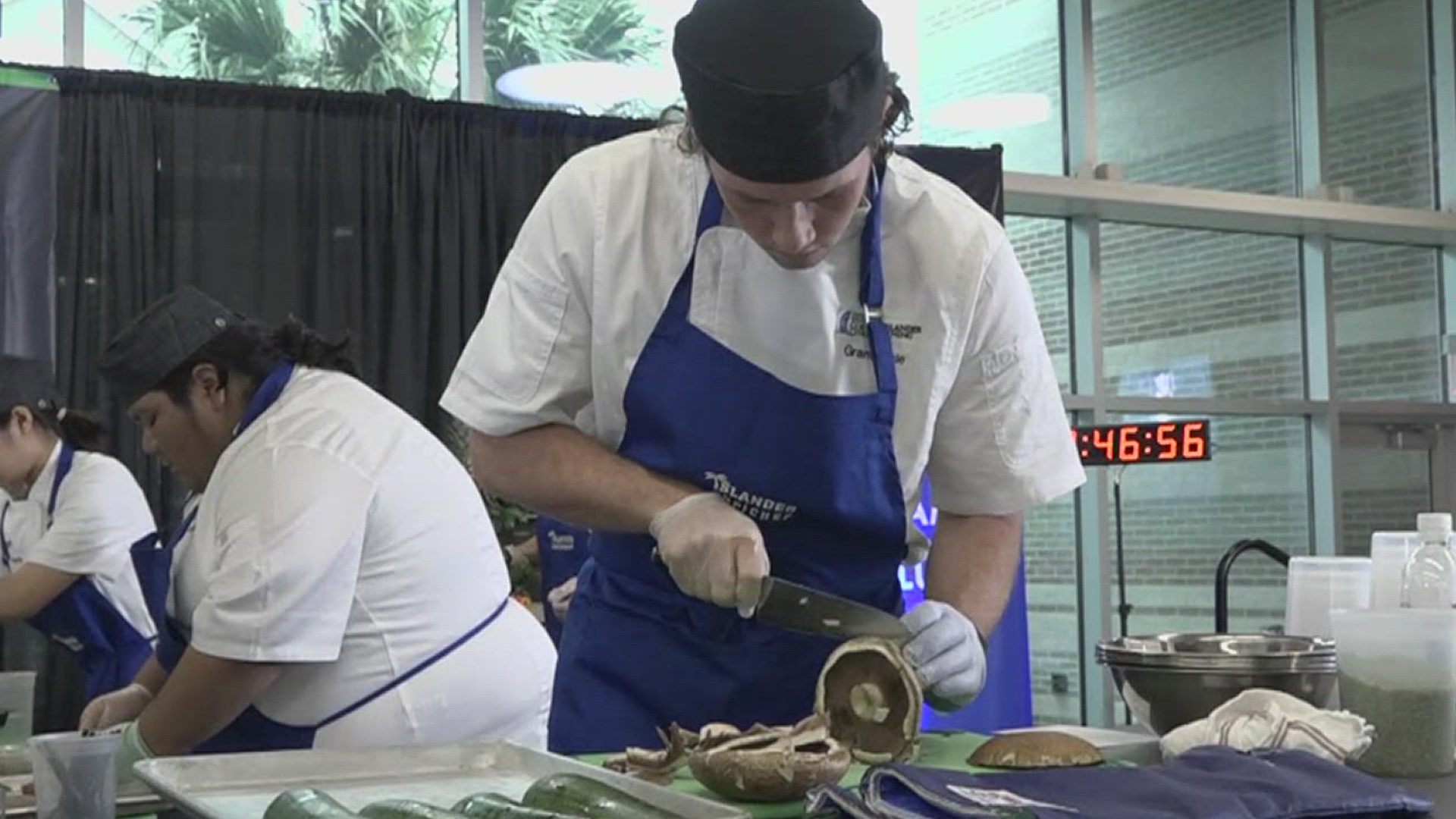 Food Network star/chef, Jet Tila emceed the event, where Islander students competed in a challenge to create the perfect 'Island Bowl,' using locally sourced food.