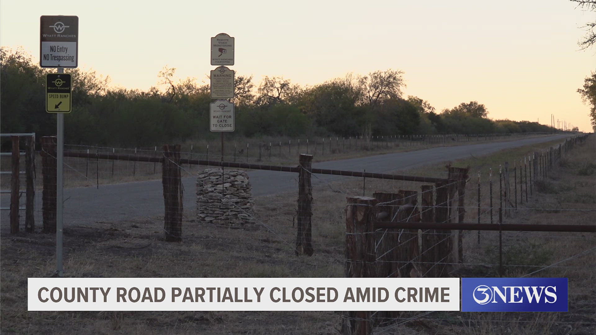 The section of County Road 44 that was closed to the public is where it intersects with FM 70. Wyatt Ranches will now be responsible for the stretch of road.