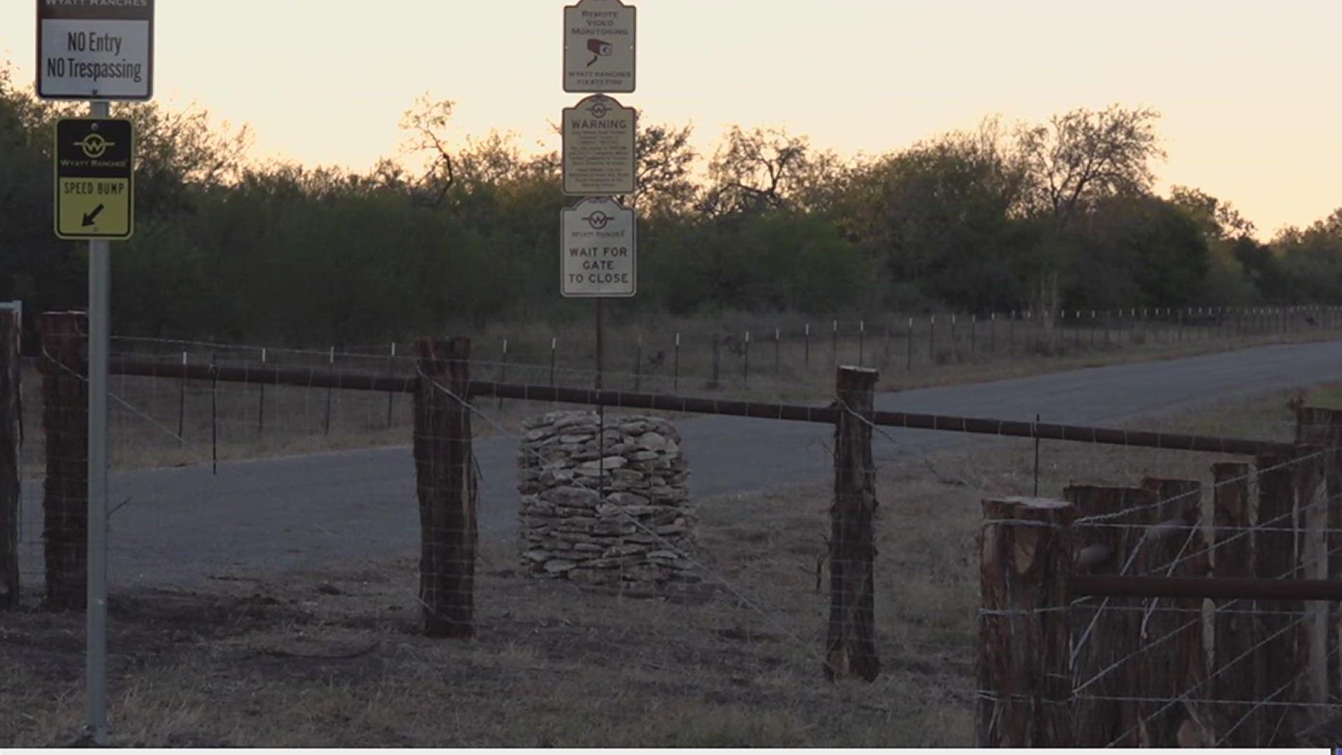 The section of County Road 44 that was closed to the public is where it intersects with FM 70. Wyatt Ranches will now be responsible for the stretch of road. 