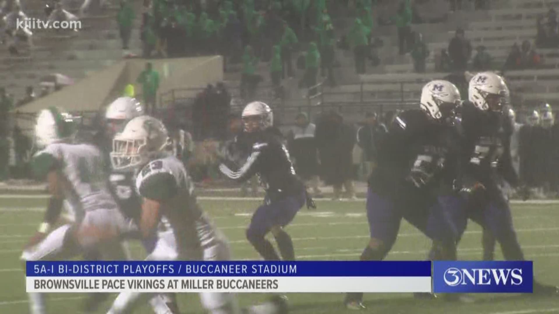 The Bucs needed every second to beat the Vikings 28-21 and advance. Meanwhile Rockport-Fulton got the scoring started early and didn't look back in a 61-0 win.