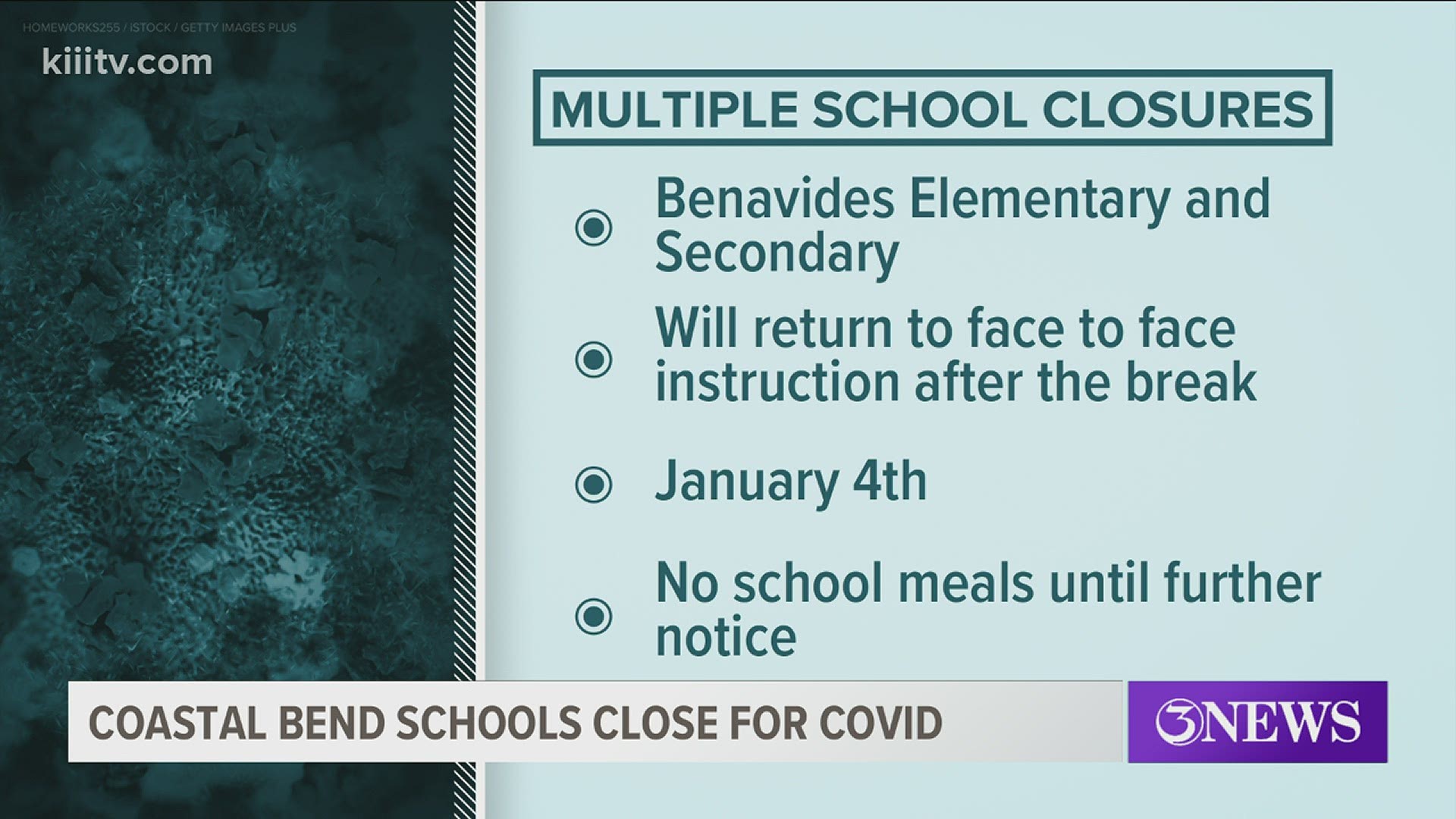 The latest coronavirus updates from schools around the Coastal Bend.