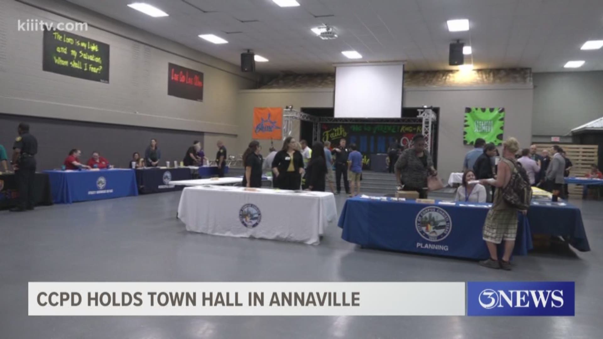 The Corpus Christi Police Department hosted a town hall meeting Thursday in Annaville to hear from residents in the area.