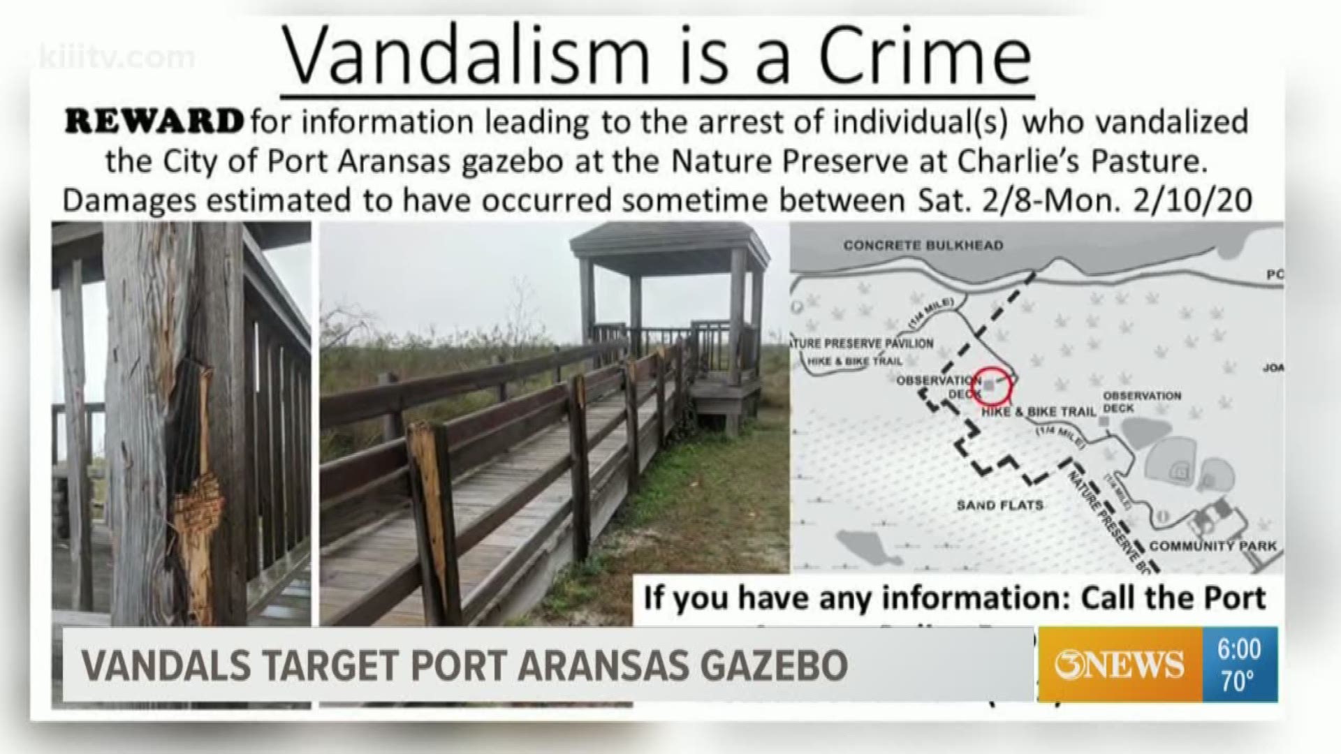 Reward Offered For Information On Vandalism At Port Aransas Nature Preserve Kiiitv Com