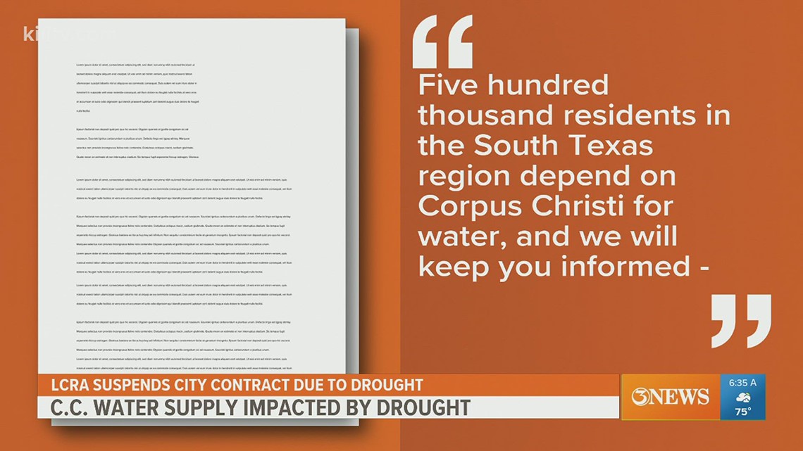 Corpus Christi Water Supply Impacted By Recent Drought Conditions ...