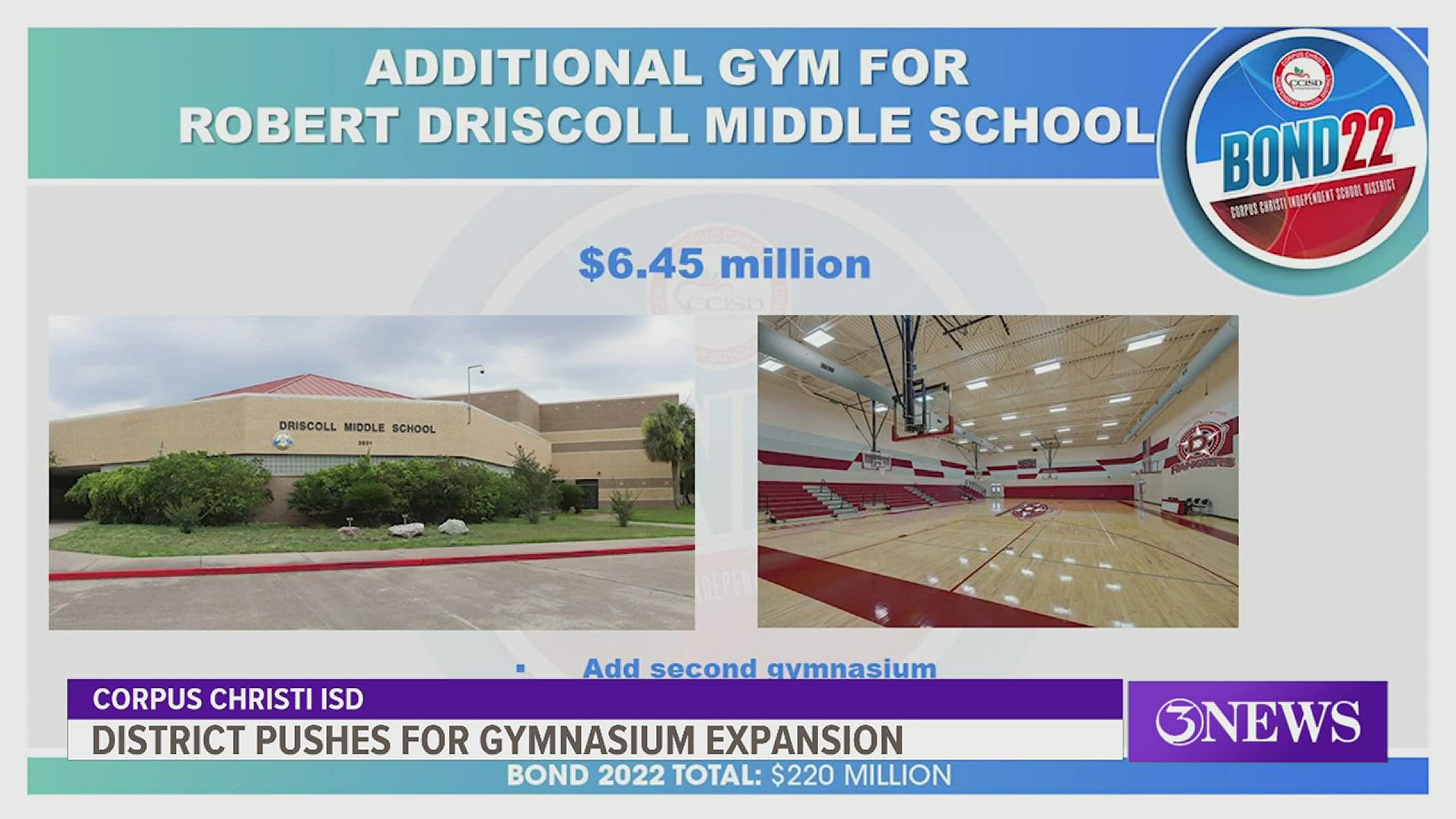 Two middle schools would get new gyms if CCISD bond passes