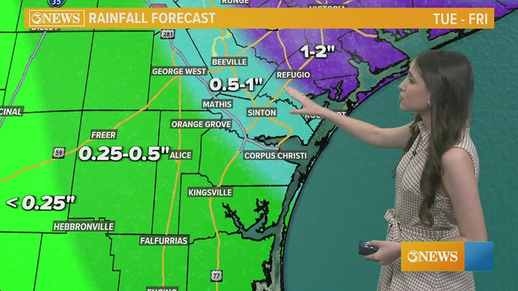Tuesday Forecast: Rain chances increase throughout the week in Corpus Christi