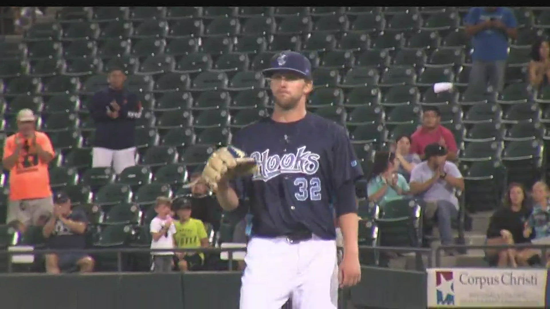 The Corpus Christi right-hander threw 8 2/3 innings of no-hit ball before losing it on a single by Frisco's Andy Ibanez.