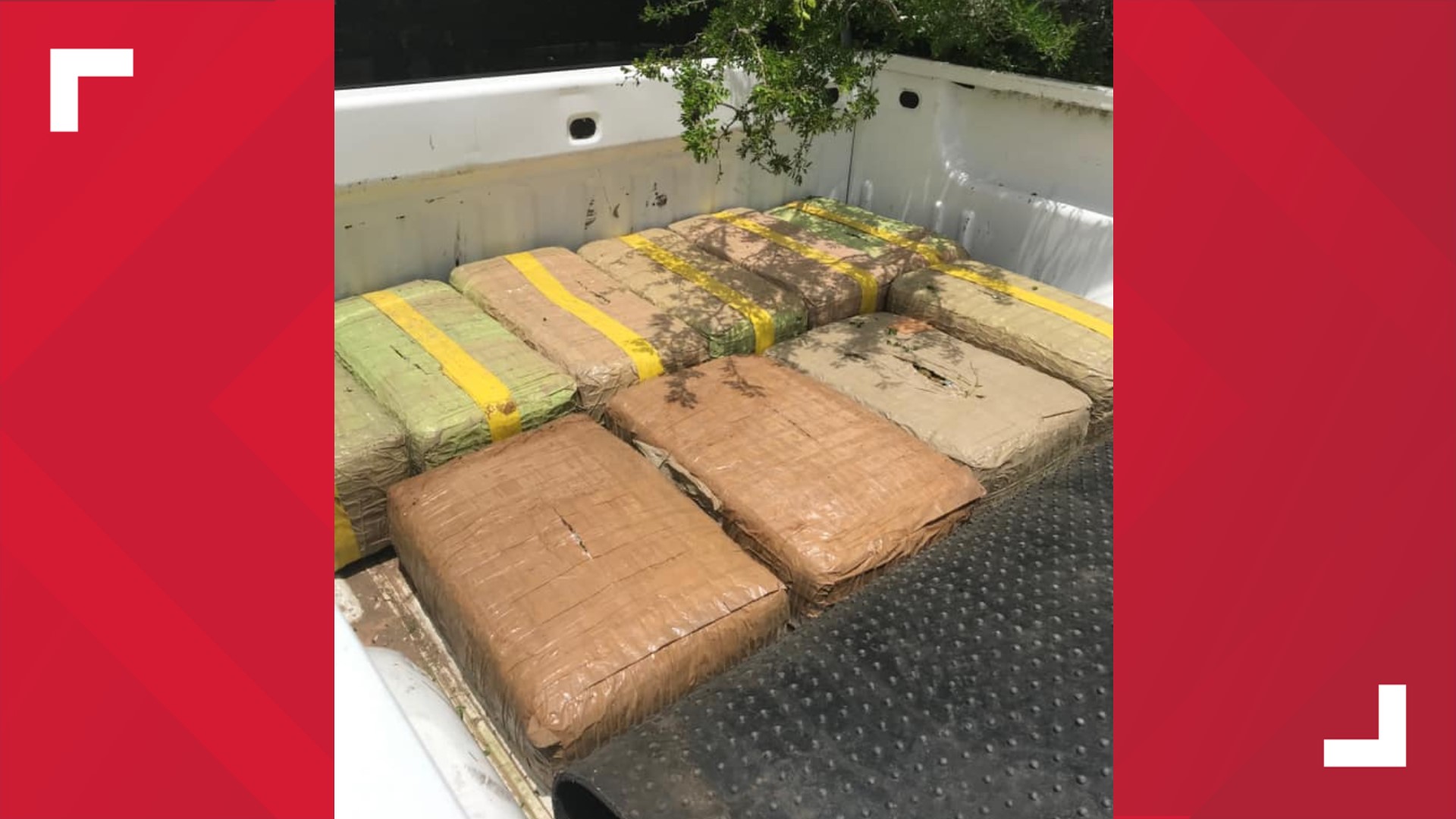 Authorities attempted to pull over a driver Thursday for a traffic violation. After finding the abandoned truck officers found over 100 pounds of maijuana.