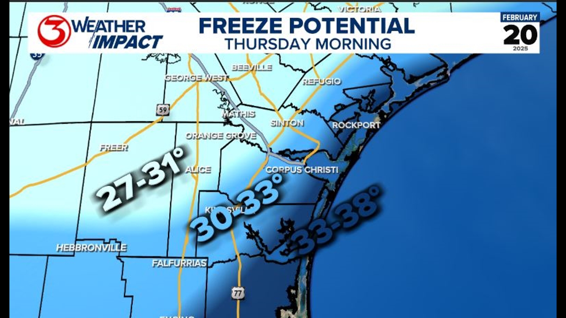 Strong cold front Tuesday night brings in Arctic air for Corpus Christi ...