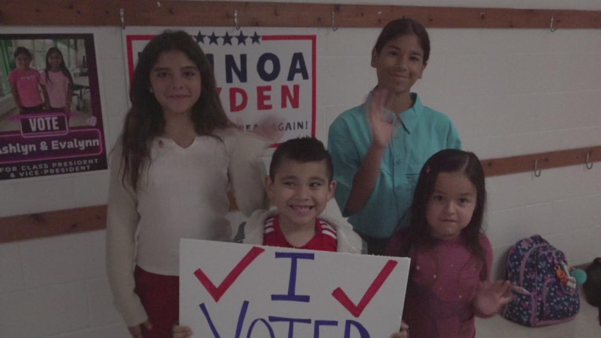 Have you voted yet? Because the kiddos at Nanny Elementary have, it's part of a "hands on" experience to keep students involved in learning about elections.