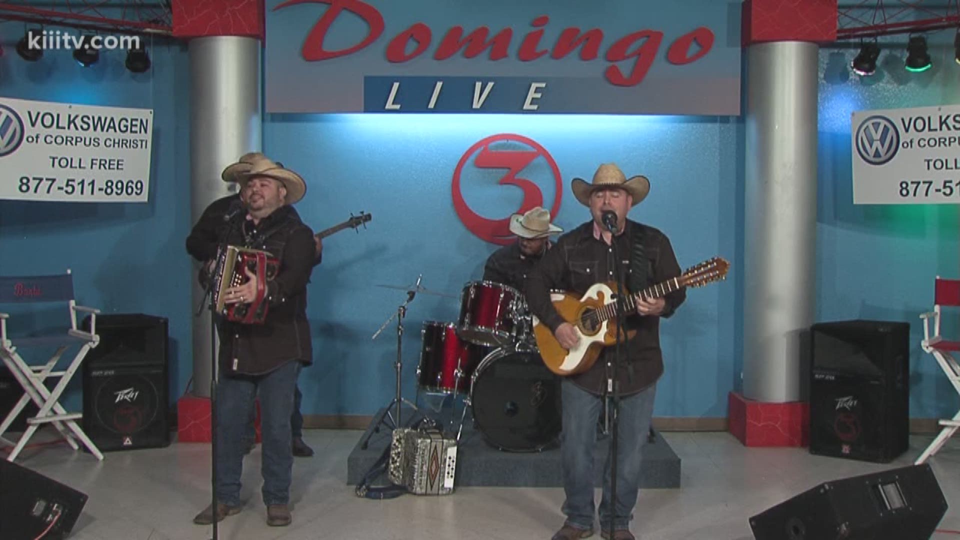 Tejano Boys from Brownsville, Texas, perform one of their latest singles "Presiento Que Voy A Llorar" on Domingo Live.