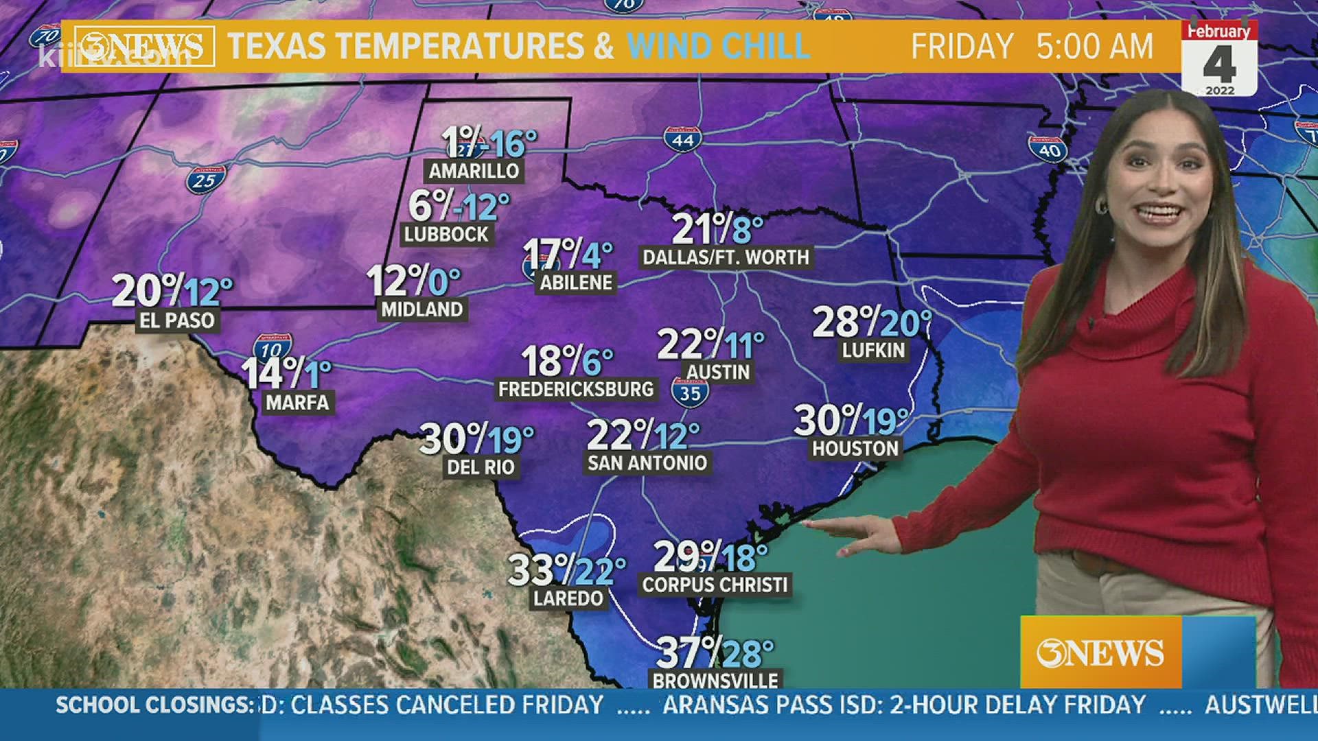 Our Mariah Gallegos and Julissa Garza team up to bring you info on the freezing conditions.