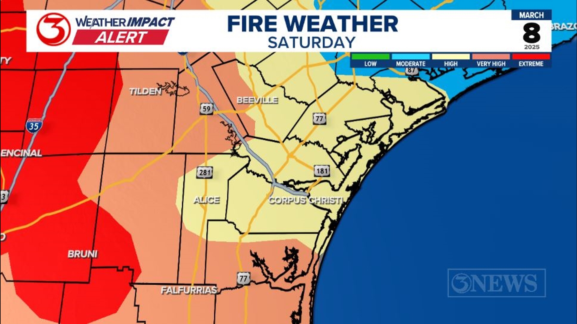 WEATHER IMPACT ALERT: Fire danger increases ahead of Saturday night ...