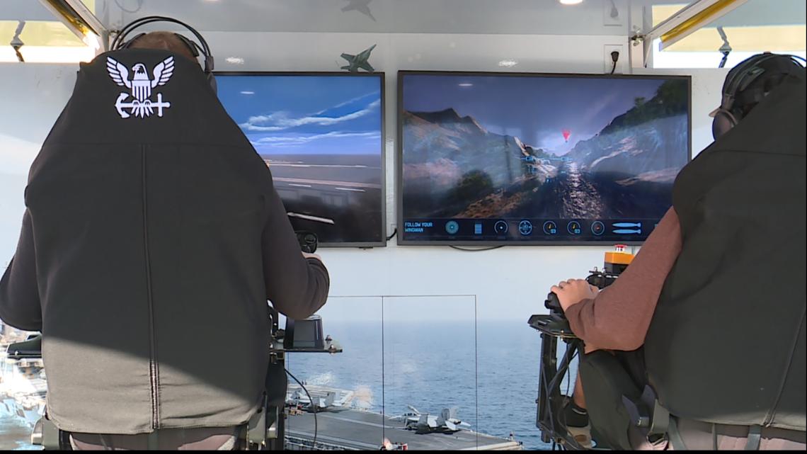 U.S. Navy brings ‘strike group’ stem experience to Flour Bluff High School